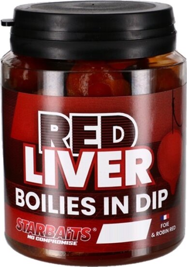 Starbaits Boilies in Dip Red Liver 150g 24mm