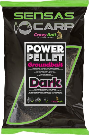 Sensas Etetőanyag UK Big Bag Power Pellet Dark 2kg