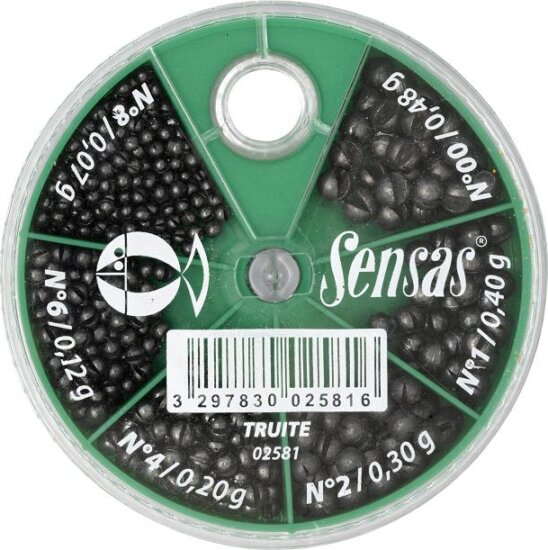 Sensas Sörét ólom szett Standard (méret 8-6-4-2-1-00)