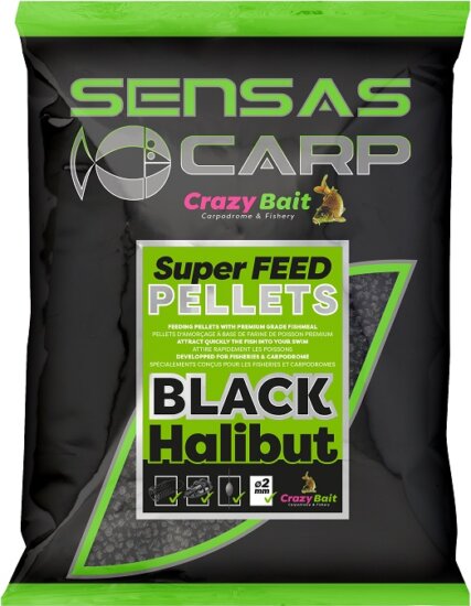Sensas Pellet Super Feed Black Halibut (halibut) 700g 2mm