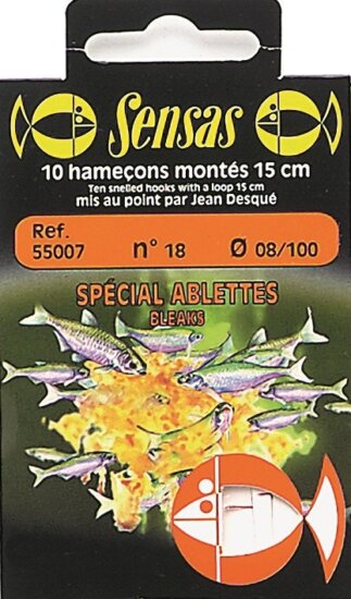 Sensas Előkötött horog Special Bleak 15cm 20/0,08 10db