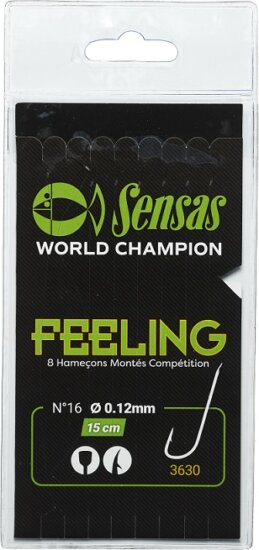 Sensas Előkötött horog Feeling 3630 15cm 8db 14/0,13mm