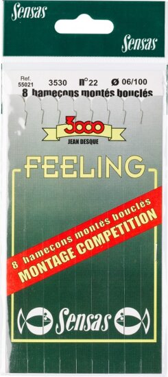 Sensas Előkötött horog Feeling 3530 Bronze 18cm 20/0,07 8db