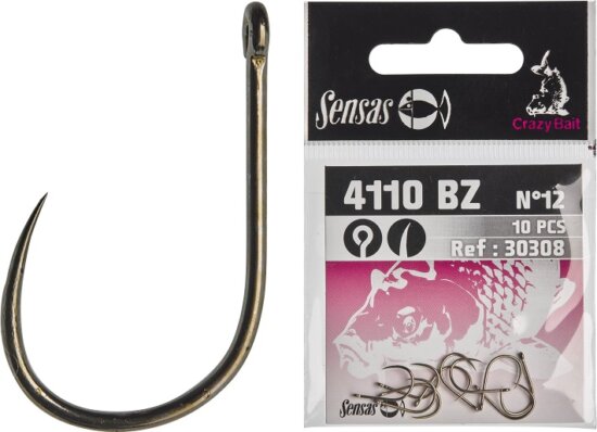 Sensas Crazy Bait 4110 Barbless Eyed 16 (10db)