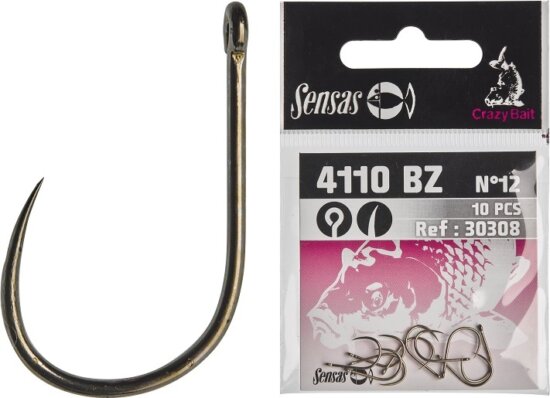 Sensas Crazy Bait 4110 Barbless Eyed 12 (10db)