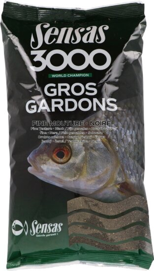 Sensas Etetőanyag 3000 Gros Gardons Noire Fine Mouture (nagy bodorka fekete finom) 1kg