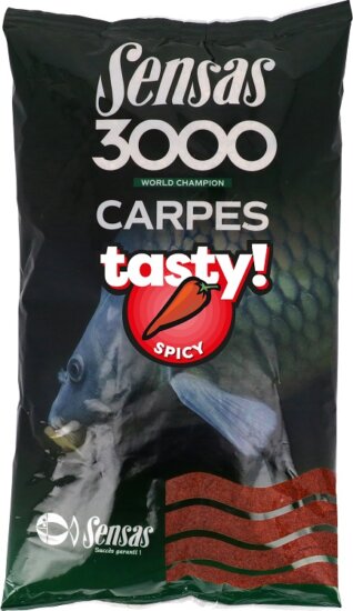 Sensas Etetőanyag 3000 Carp Tasty Spicy (ponty fűszer Robin Red) 1kg