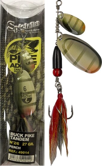 Pezon & Michel Körforgó villantó Buck Pike Tandem 27g Perch