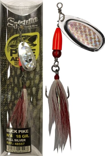 Pezon & Michel Körforgó villantó Buck Pike 24g Full Silver