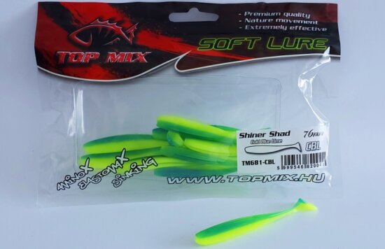 Top Mix Shiner Shad Cold Blue-Lime 76 mm