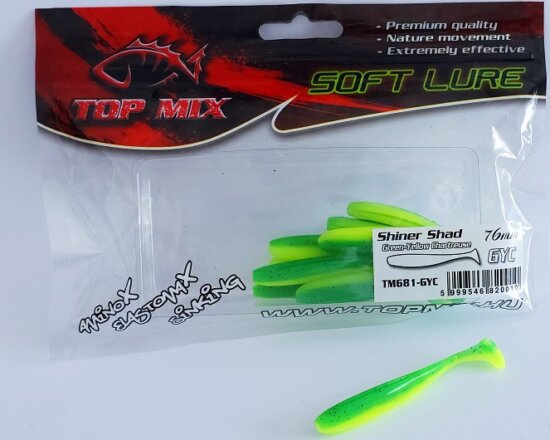 Top Mix Shiner Shad Green-Yellow Chartreuse 76 mm