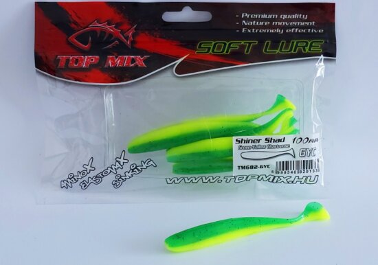 Top Mix Shiner Shad Green-Yellow Chartreuse 100 mm