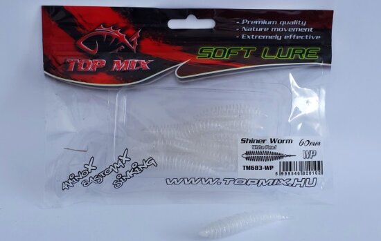 Top Mix Shiner Worm White Pearl 60 mm