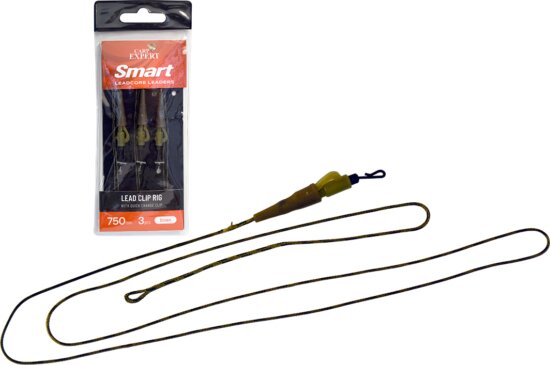 Carp Expert Előkötött Leadcore Szerelék Gyorskapoccsal Barna 3 db/csomag