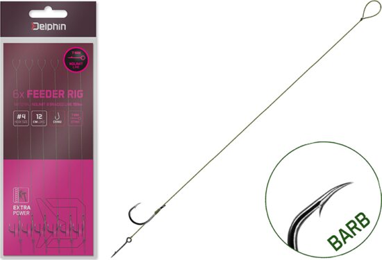 Kötött horog Delphin NOLIMIT Sting / 6db (8cm / 15lbs / BARB #6 / Sting 7mm)