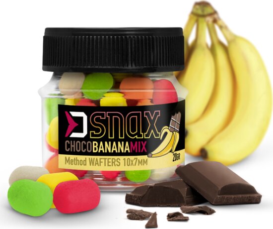 Delphin MIX D SNAX WAFT csali 10x7mm/20g (Csokoládé-Banán)