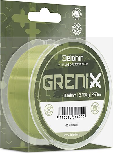 Delphin GRENIX / zöld (0,181mm 2,40kg 500m)