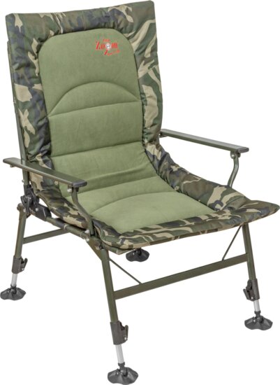 CZ Összkomfortos horgász fotel, 63x60x38/100 cm, Camou/Fleece