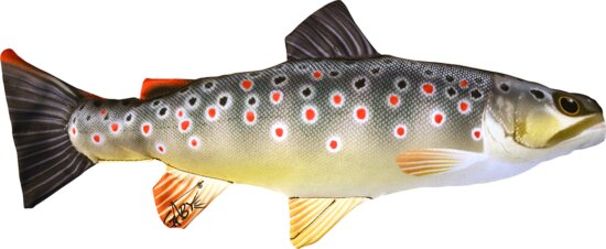 Pillow The Mini Brown Trout 36 Cm
