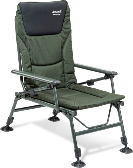 ANACONDA Push Up kempingszék / 175kg terhelhetőség / 50X54cm ülőfelület / 68cm magas hátfal