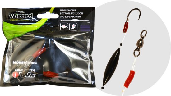 Wizard Monster Upose Mono Bottom Rig 10G 8/0 Specimen