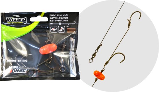 Wizard Monster - The Classic Koós Catfish Rig 6/0+8/0 Specimen