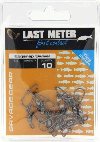 Savage Gear EGGSNAP SWIVEL 2 M 23KG 23KG 10PCS