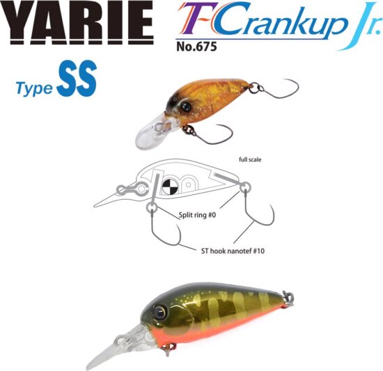 Yarie Jespa Yarie 675 T-Crankup Jr Type Ss 2.8mm 2.1g C33 Kurokin Yamame Mg