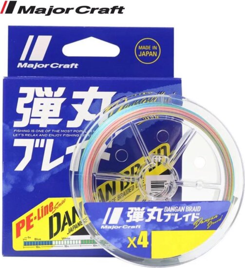 Major Craft Dangan Braid X4 150m #1.0 18Lb Multicolor