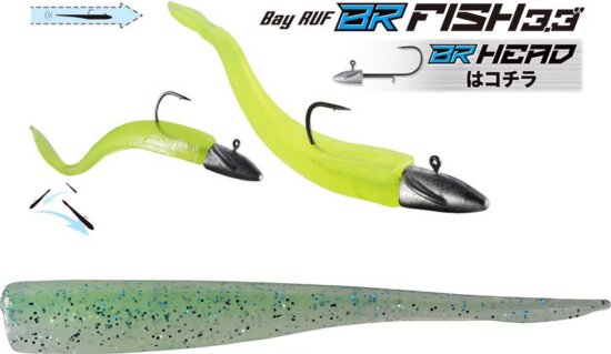 Duo Bayruf Br Fish 3.3" 8.4cm S045 Kibinago Green