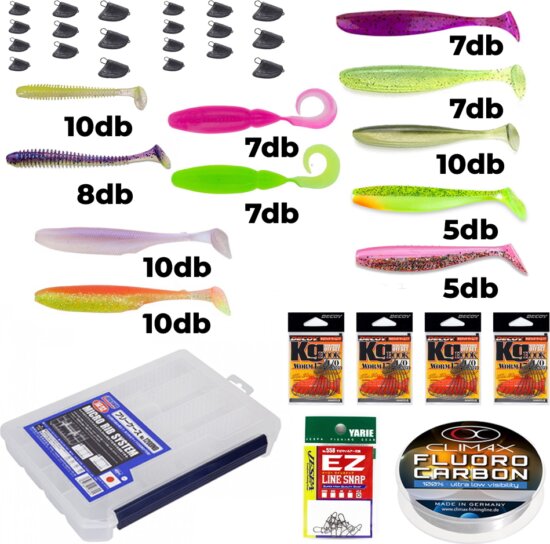 Jadabo Süllőző gumis szett - akadós állóvizi, lassú folyóvizi prémium