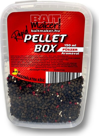 BAIT MAKER Rapid Pellet Box Fűszer aromával 400g+150ml