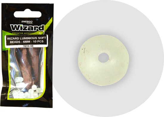 Wizard Harcsázó Gumigyöngy Foszforeszkáló 6mm 10db