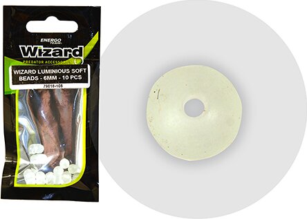 Wizard Harcsázó Gumigyöngy Foszforeszkáló 8mm 10db