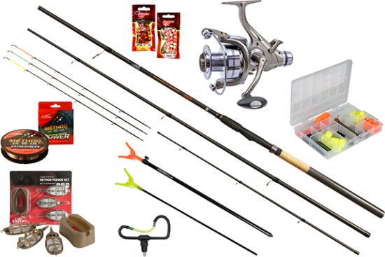 Carp Expert Starfish Method Feeder Szett Carp Expert Starfish Feeder bot 3,90m 80-150g + Carp Expert Advancer Runner 6000 nyeletőfékes orsó + kiegészítők