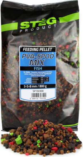 Stég Pva-Spod Mix 800g Fish 3-5-8mm