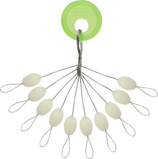 PZ Fluoreszkáló gumi stopper, 5x7 mm, 10 db