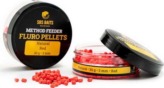 SBS Method Feeder Fluro Pellets Red 3 mm 30G