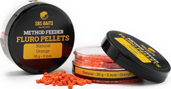 SBS Method Feeder Fluro Pellets Orange 3 mm 30G