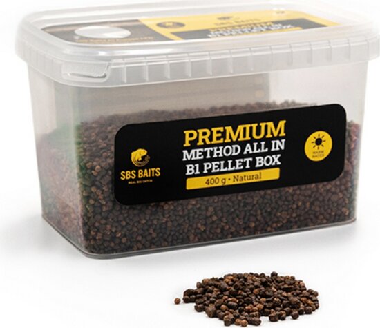 SBS Premium Method B1 Pellet Box Natural 2-4 mm 400G