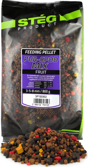 Stég Pva-Spod Mix 800g Fruit 3-5-8mm