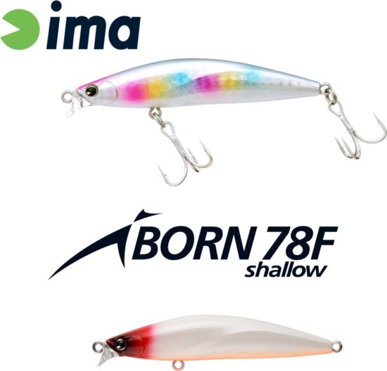 Ima Iborn 78F Shallow 78mm 8.5g 002 Red Head Pearl Ob