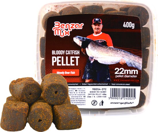 Benzár Mix Catfish Pellet 22 mm Véres Májas-Halas 400Gr
