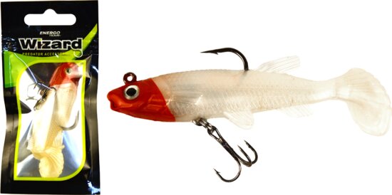 Wizard Swimbait Paddle Shad 2 Inch Red White