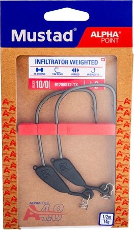Mustad Infiltrator Weighted, 4/0, 3G 3db/csomag