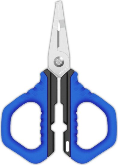Mustad 4" 3-1 Mini Tool, 420 Stainless Steel, Fine Polish Blue