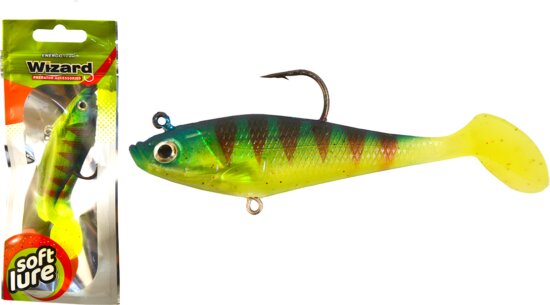 Wizard Swimbait - Paddle Long - 3 Inch - Green-Redtiger