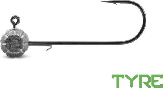 Grub-tartóval ellátott Delphin TYRE jigfej / 5 db (50g-8/0)