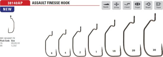 Mustad Assault Finesse Titanx 1 8db/cs