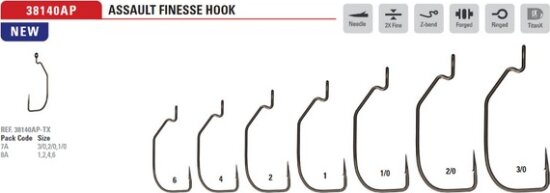 Mustad Assault Finesse Titanx 6 8db/cs
